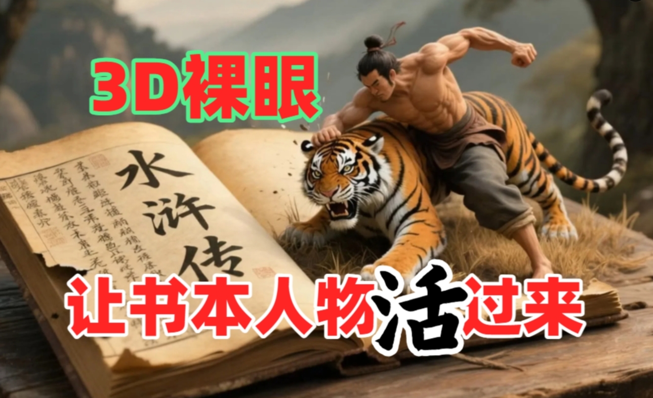 书本人物裸眼3D视频，一条视频收益过千，保姆级教程-千一副业